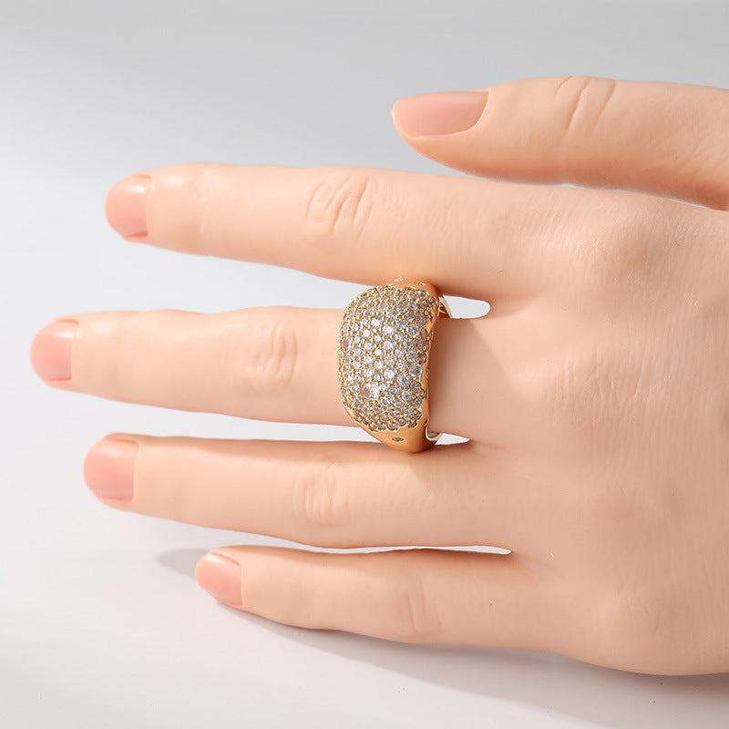 Synthetic Rainbow Zircon Ring Wedding Party