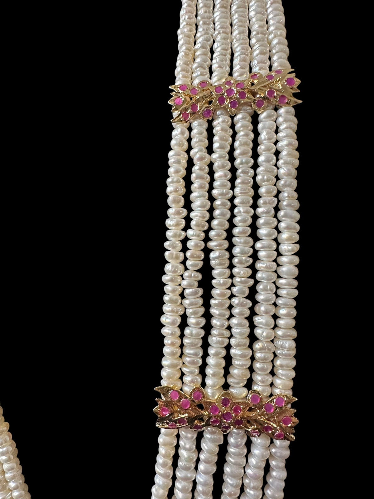 DLN120 Laura fresh water pearls necklace / Rani haar ( SHIPS IN 3 WEEKS )