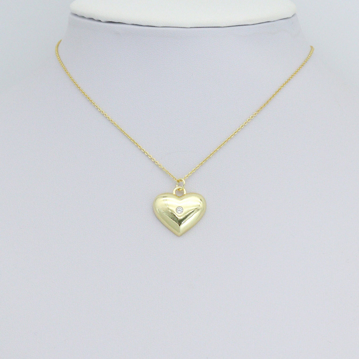 Clear CZ Gold Horseshoe Heart Butterfly Charm Pendant,Sku#LK1253