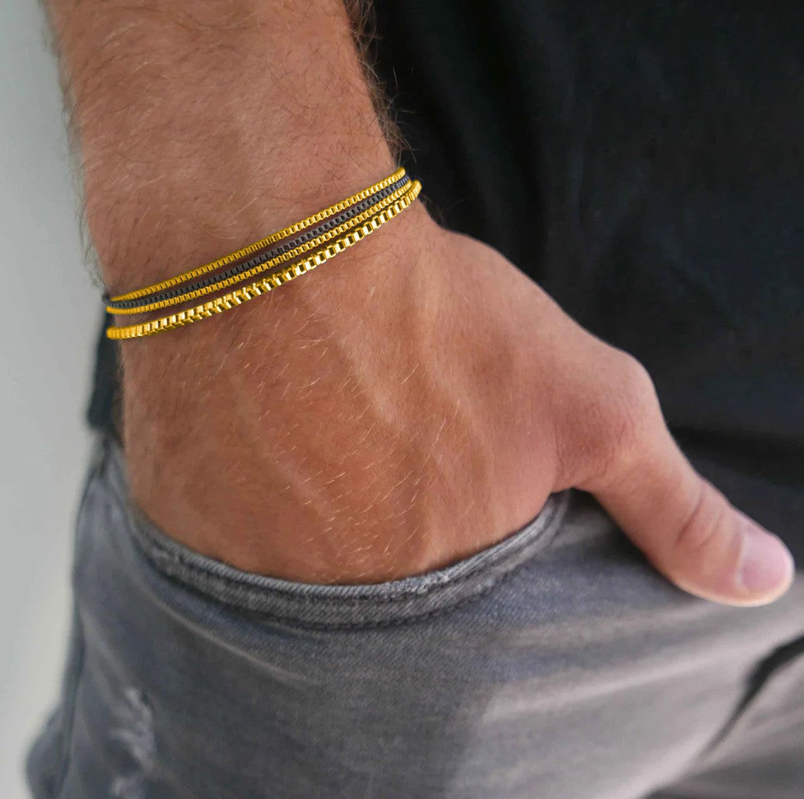 Stainless Steel European And American-style Mens And Womens Bracelet