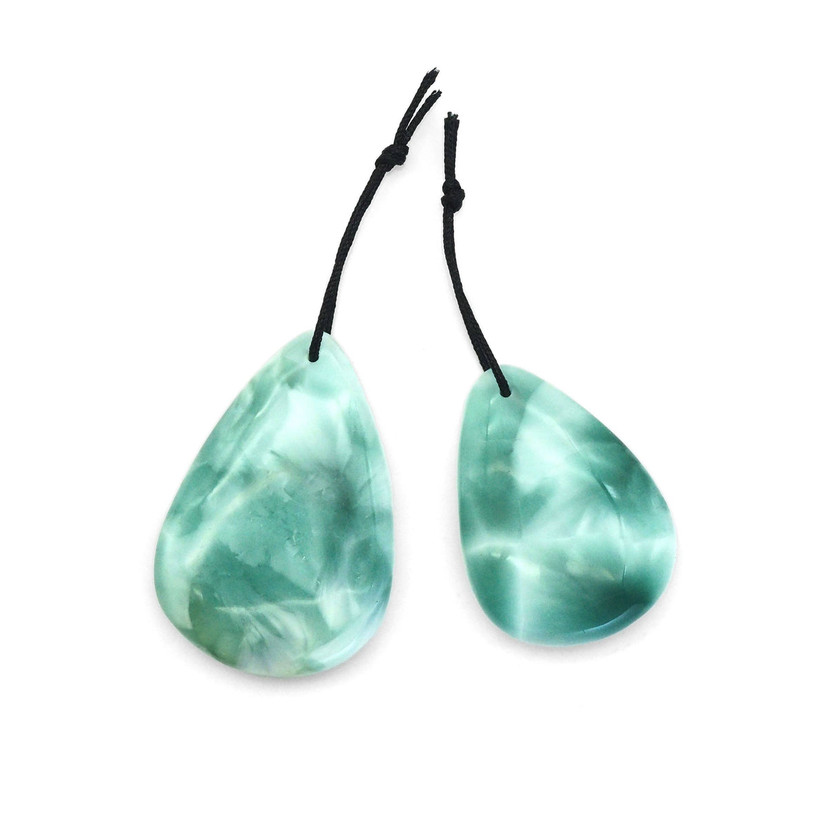 Genuine Cat's Eye Angelite Teardrop Pendant, 25x35mm/30x40mm, Sku#U1624