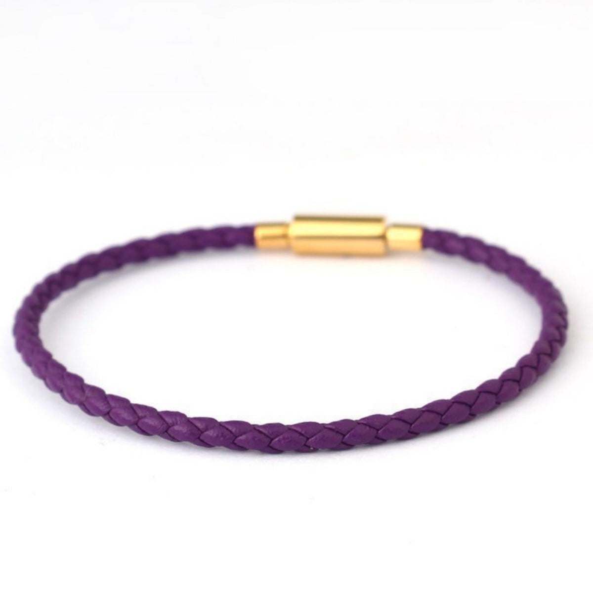 3.0mm Stainless Steel Leather Cord Bracelet With A Single Buckle And Wear-resistant Edging