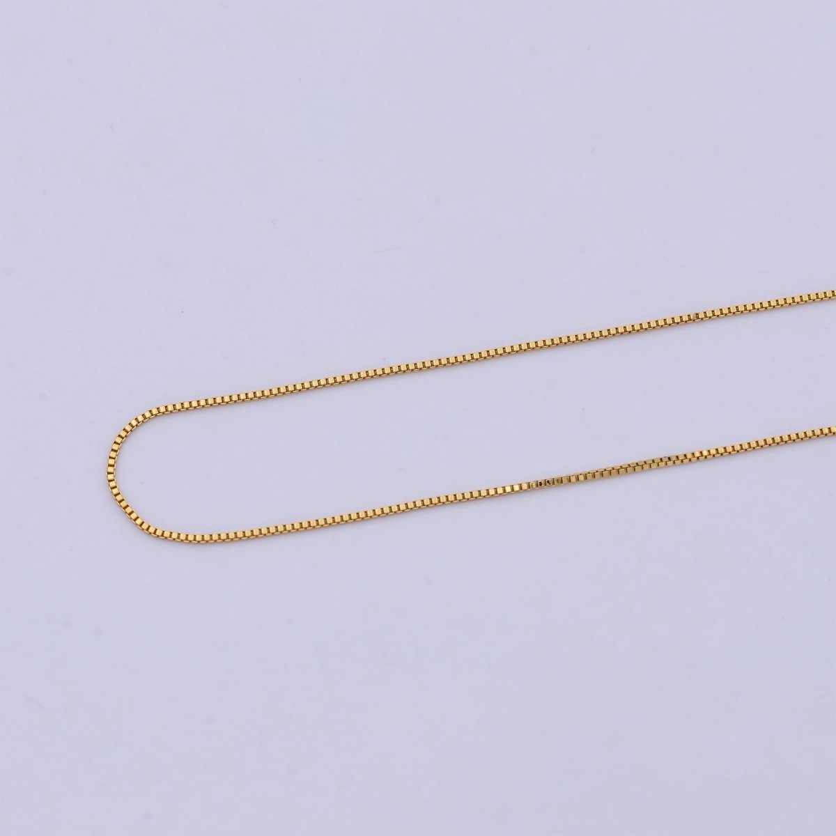 0.8 mm Chain box necklace, 24k gold filled chain box, Dainty gold filled chain, minimalist necklace 16 inch chain | WA-742 Clearance Pricing