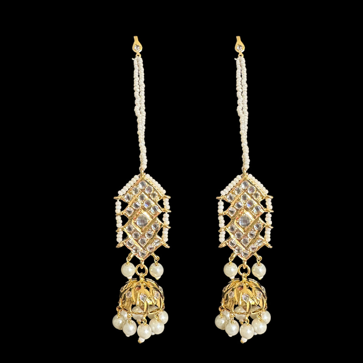 C296 Mahira v style choker with earrings( SHIPS IN 3 WEEKS )