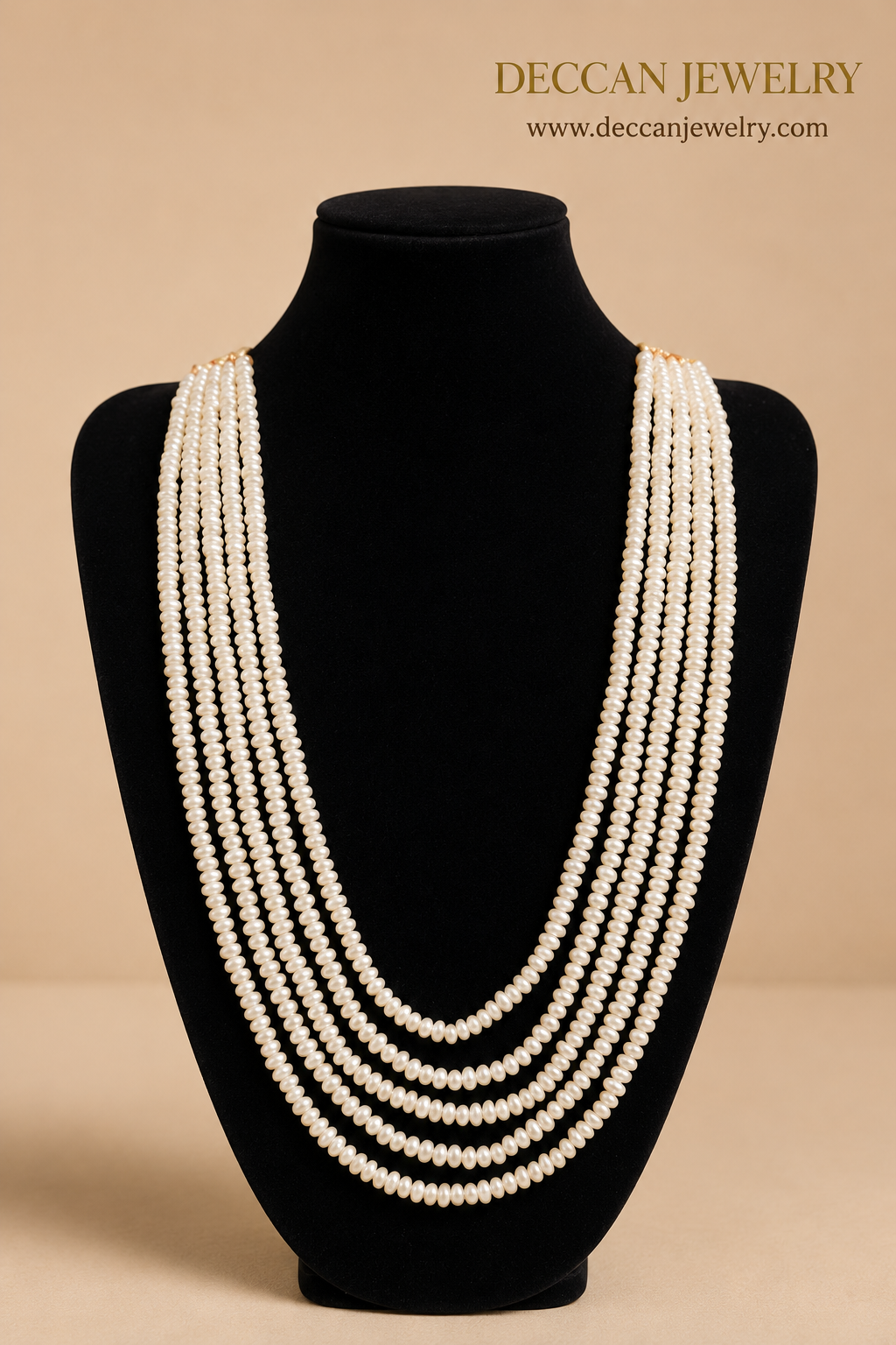 NS196 Nida fresh water pearl necklace five layer( READY TO SHIP )