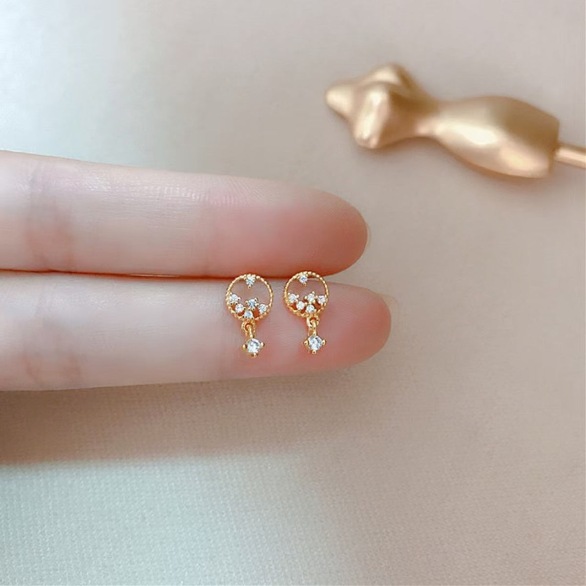 Korean-style High-end Hong Kong Style Vintage Earrings For Women