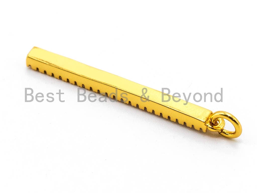 1pc CZ Micro Pave Long Bar Pendant, Cubic Zirconia Strip Pendant, Micro pave pendant, 32x3mm, sku#F333