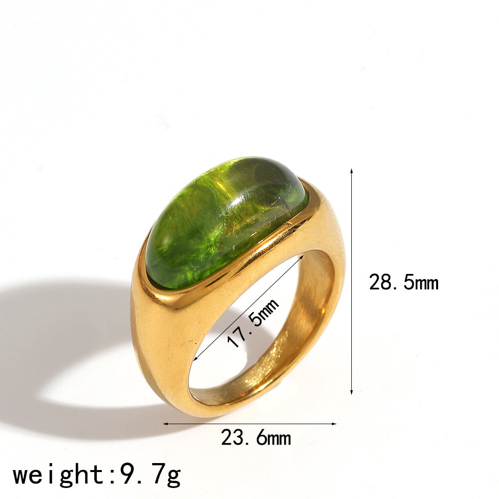 Fashionable And Elegant Cast Stainless Steel Ring For Women