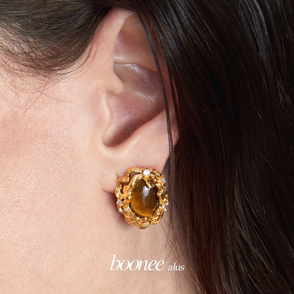 2026 New Retro Geometric Irregular Resin Oversized Earrings, Niche Cold Style For Women