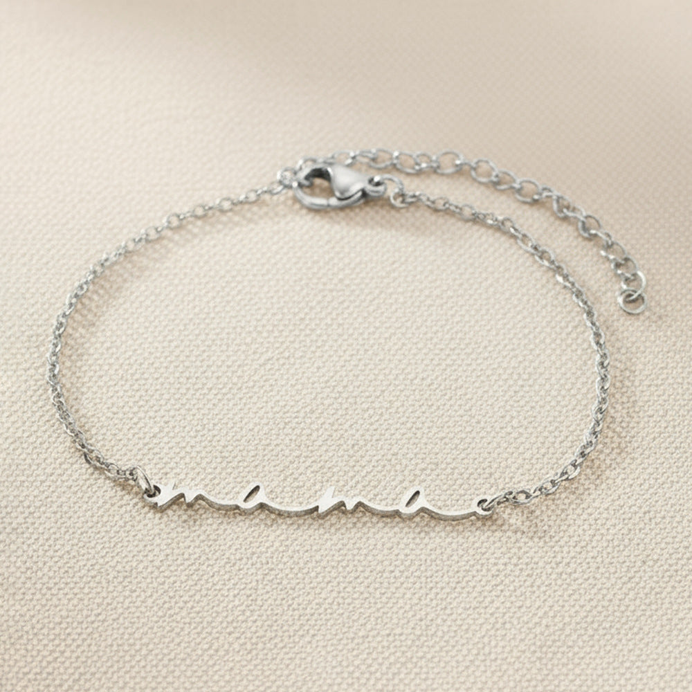 Letter Pendant Bracelet Sophisticated And Versatile Jewelry
