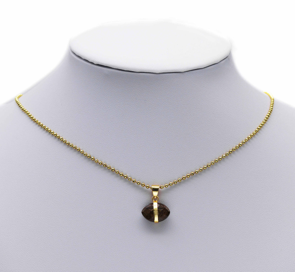 Gold Oval Gemstone Charm, Sku#LY20
