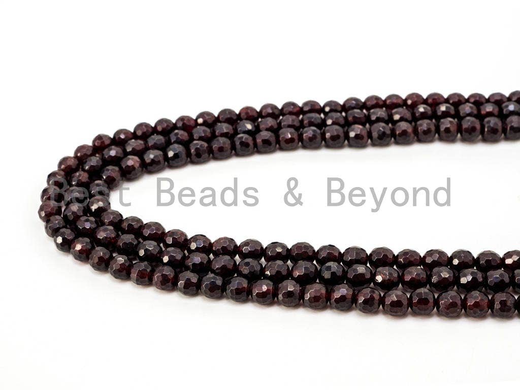 High Quality Natural Garnet, Round Faceted beads SKU#U37