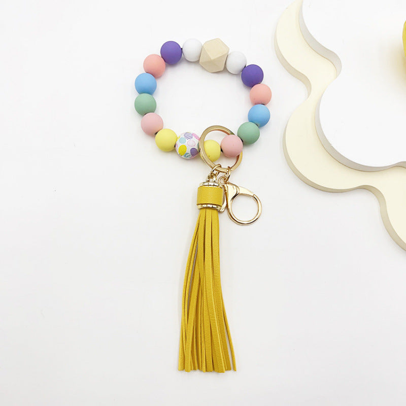 Silicone Tassel Bead Bag Accessory Pendant
