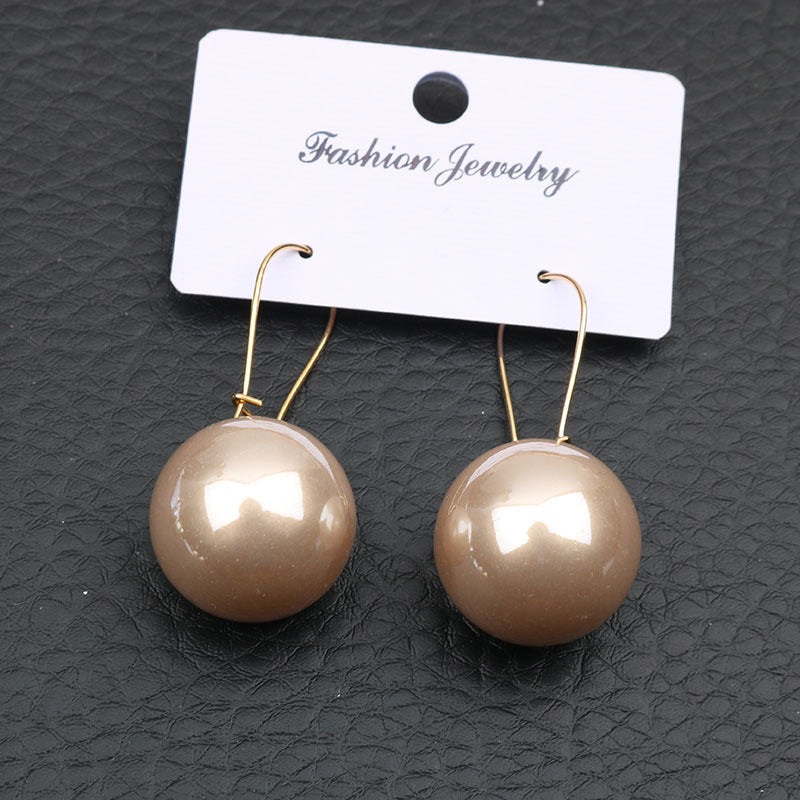 Large Pearl Silver Pearl Ear Clips For Women
