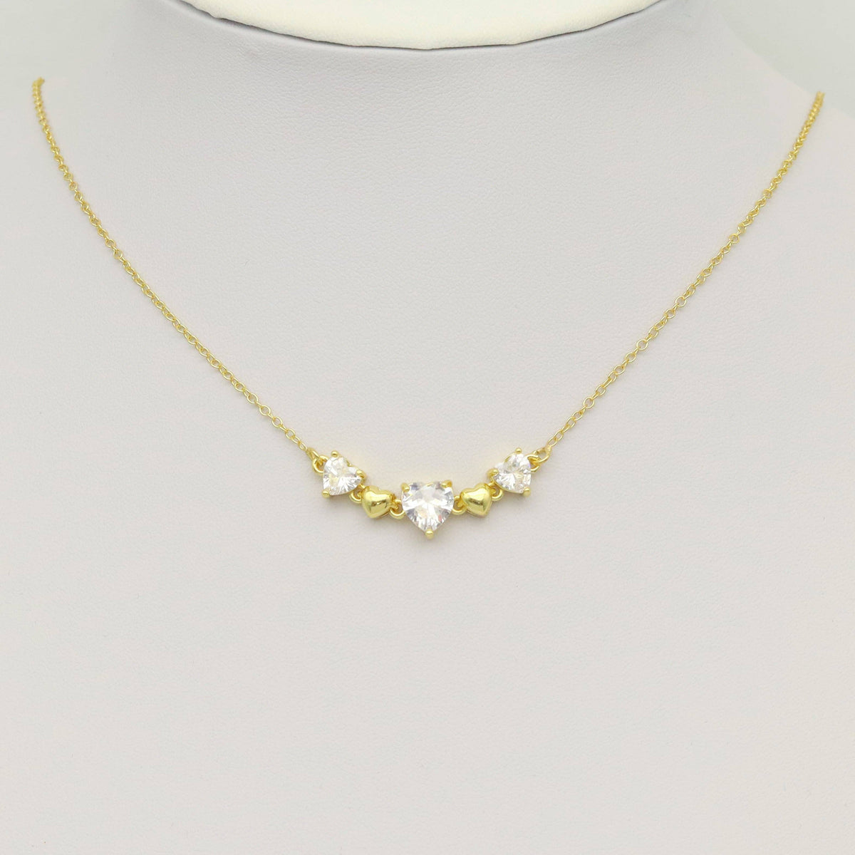 Heart CZ String Heart Connector Charm/ Necklace, Sku#LK944