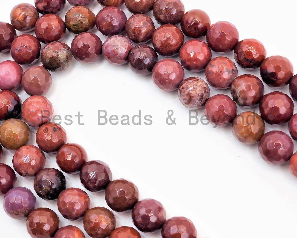 Quality Natural Faceted Bloodshot Jade beads, 8mm/10mm/12mm Red Agate Gemstone beads, Red Jade Beads, 15.5inch strand, SKU#U329