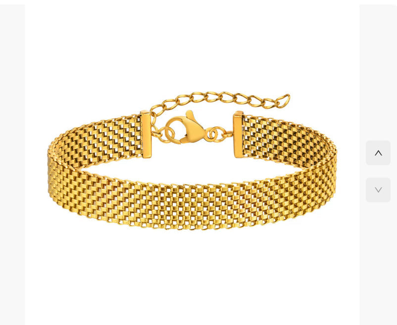European And American Style Titanium Steel Mesh Woven Bracelet Simple Metal Chain 18K Gold