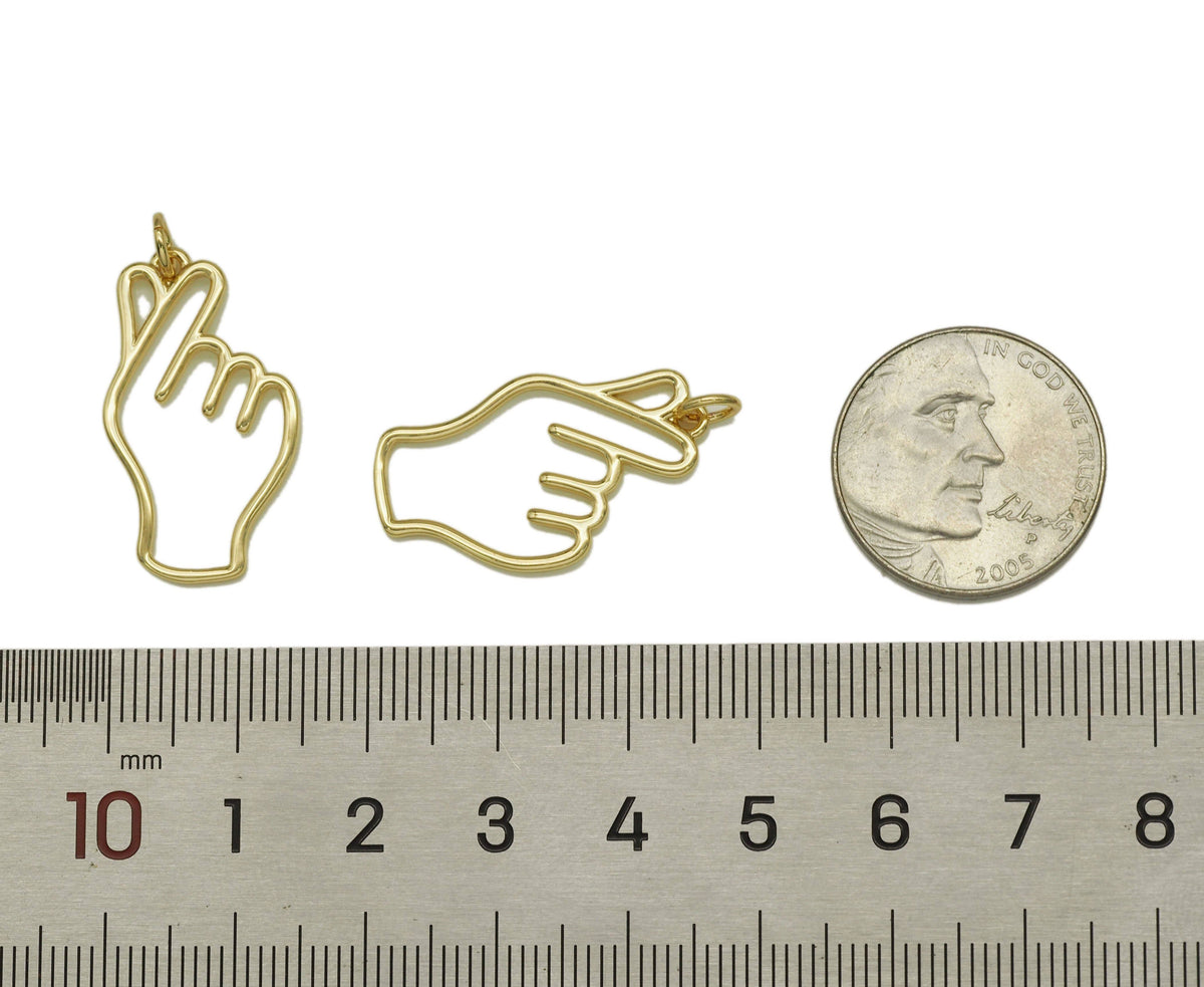 Love You Hand Gesture Charm, Sku#F1465