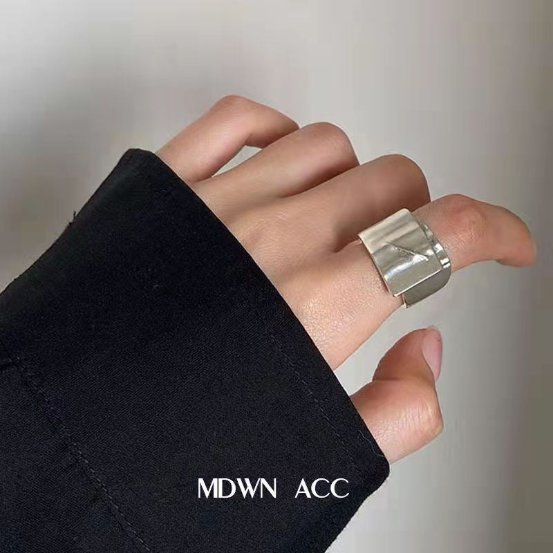 Moonstone Minimalist Ring, Luxury Adjustable Band For Women