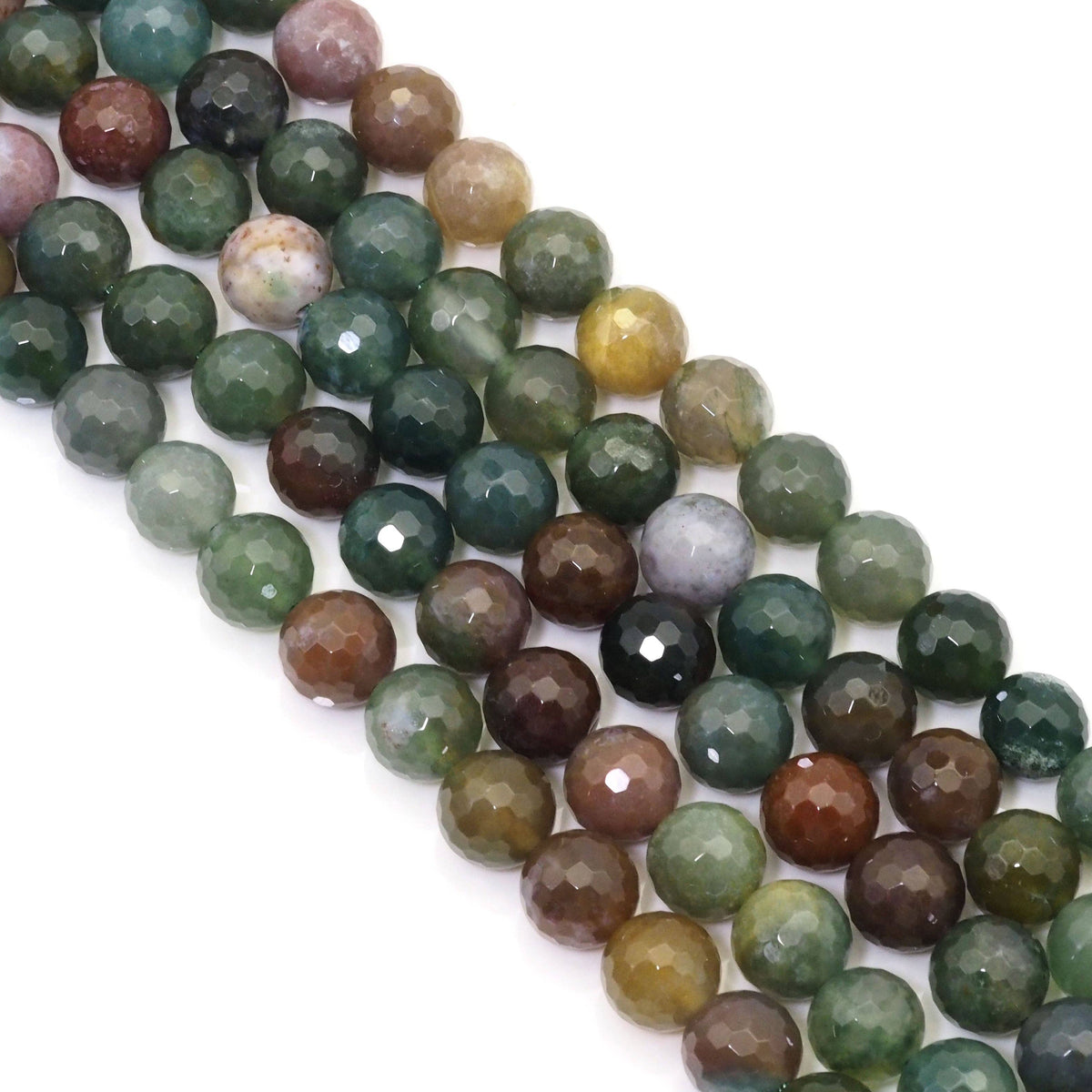 Genuine Indian Agate Round Faceted Beads, 6mm/8mm/10mm/12mm, Sku#UA307