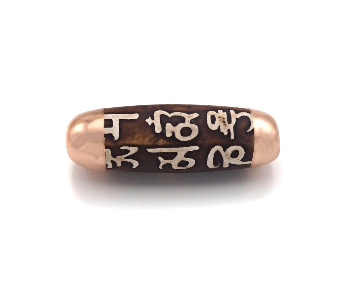 16x39mm Large Natural Tibetan Agate Barrel Shape Spacer Beads, Gold/silver/Rose Gold Tone, Dzi Agate Spacer,Oval Tibetan Agate, sku#U1004