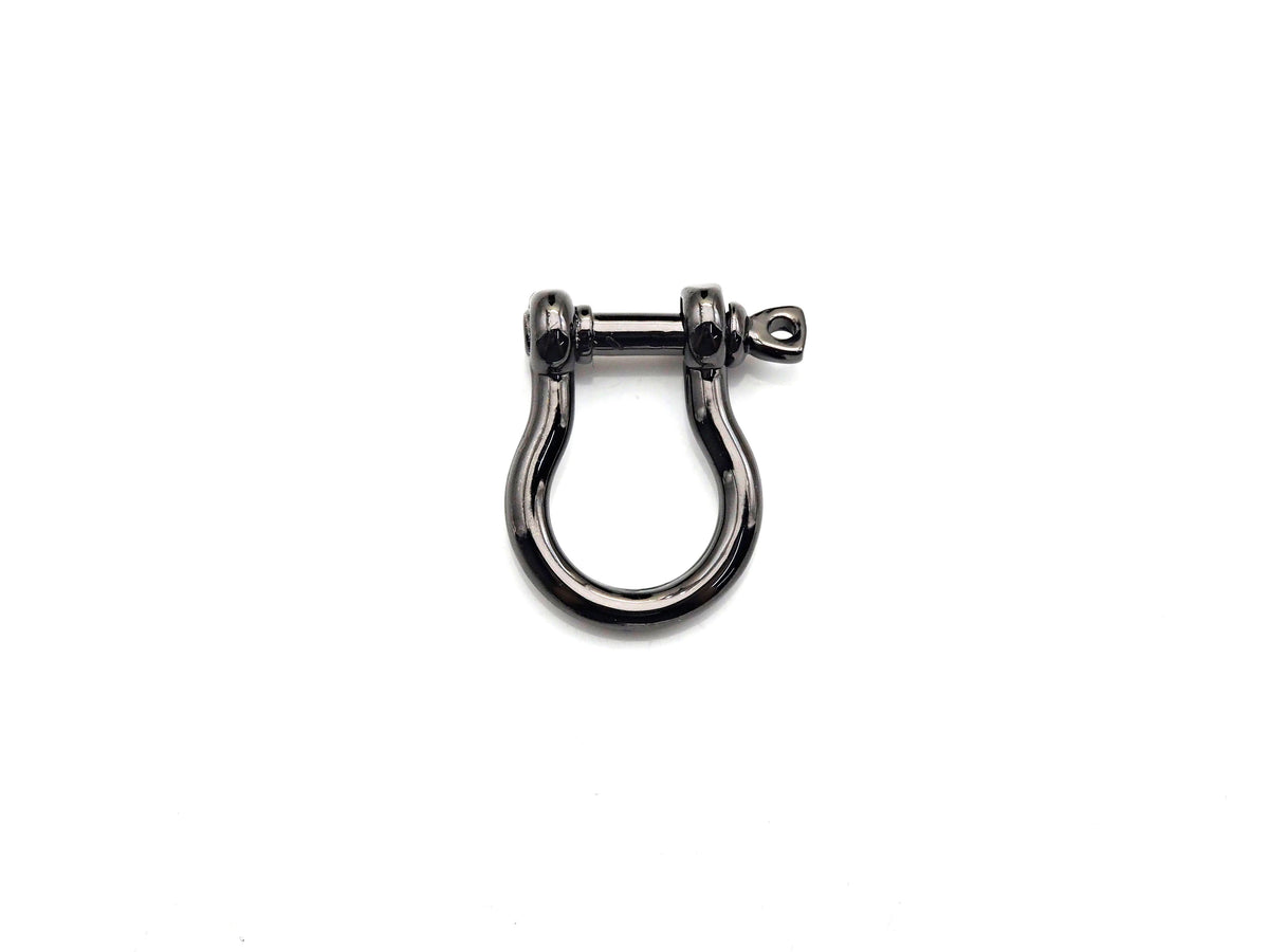 U Shape Lock Clasp, CZ Pave Clasp, Silver/Black/Rose Gold/Gold Carabiner Clasp, 15x19mm, sku#H218