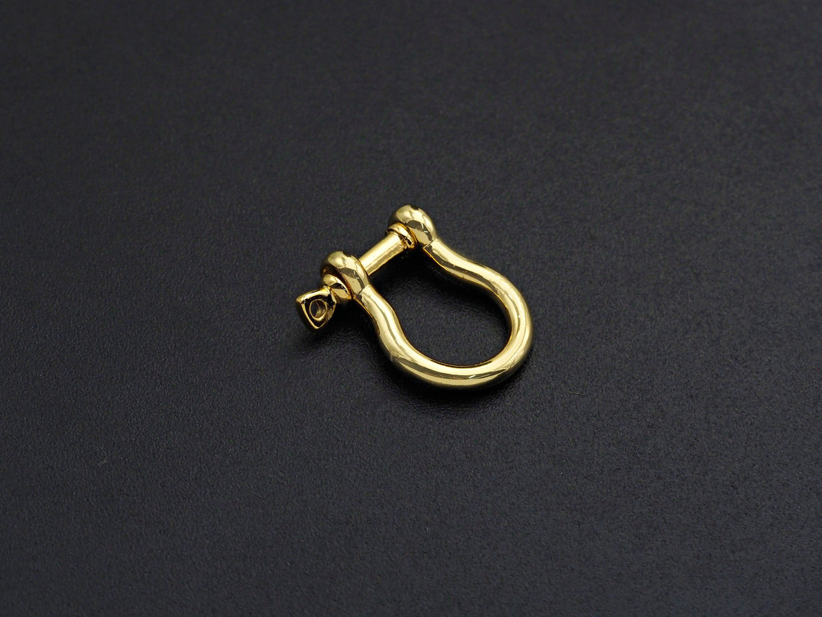 U Shape Lock Clasp, CZ Pave Clasp, Silver/Black/Rose Gold/Gold Carabiner Clasp, 15x19mm, sku#H218