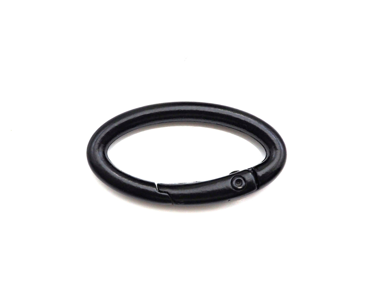 Colorful Enamel Oval Spring Clasp, Easy open Spring Gate, Black/Yellow/Pink/White/Blue/Green/Brown Spring Gate, 16x31mm, Sku#K138