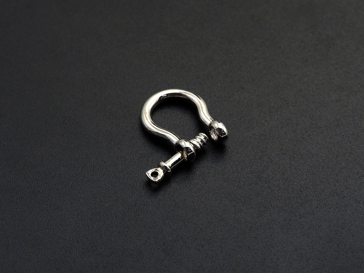 U Shape Lock Clasp, CZ Pave Clasp, Silver/Black/Rose Gold/Gold Carabiner Clasp, 15x19mm, sku#H218