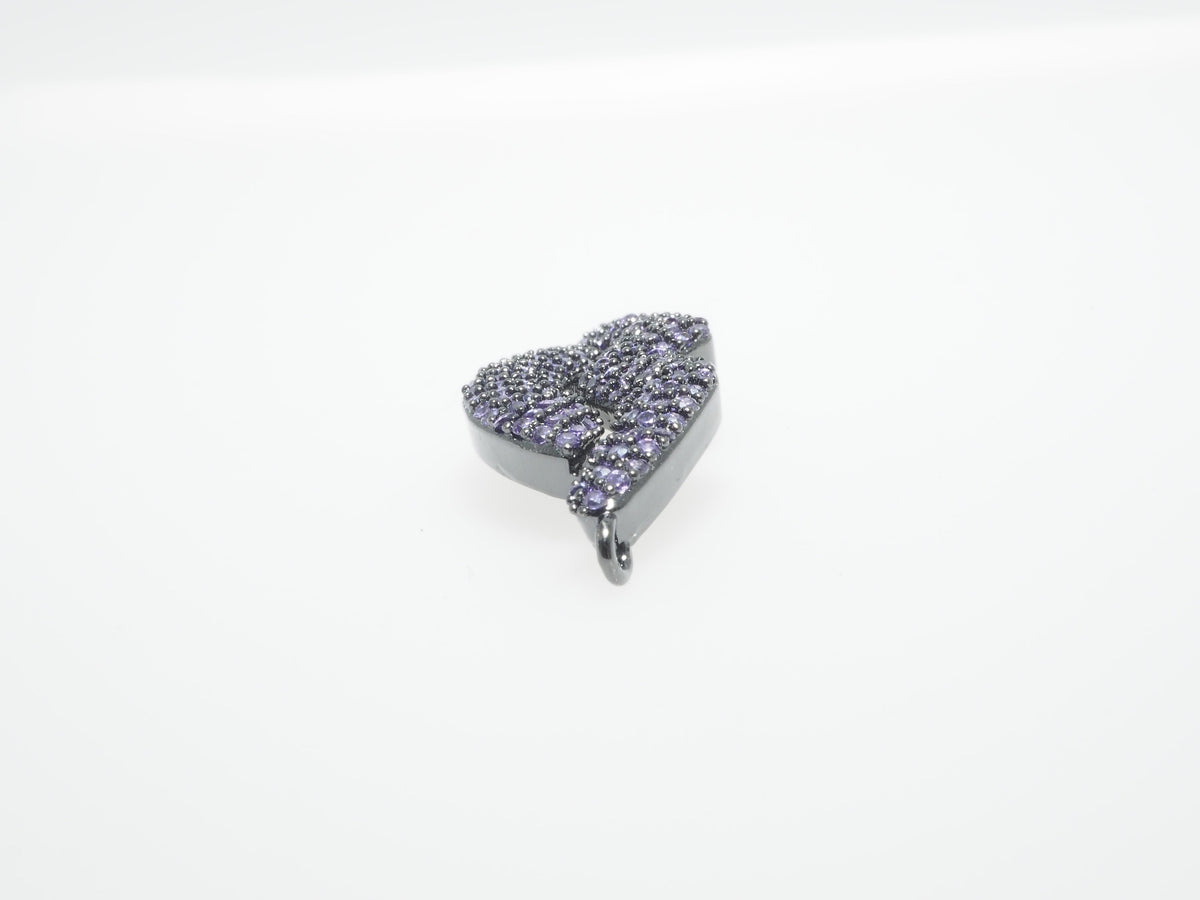 CZ Micro Pave Cobalt/Fuchsia/Violet Amethyst/Turquoise/Black Lip Connector, CZ Pave Connector Gumental, 13x30mm sku#BY032/E191