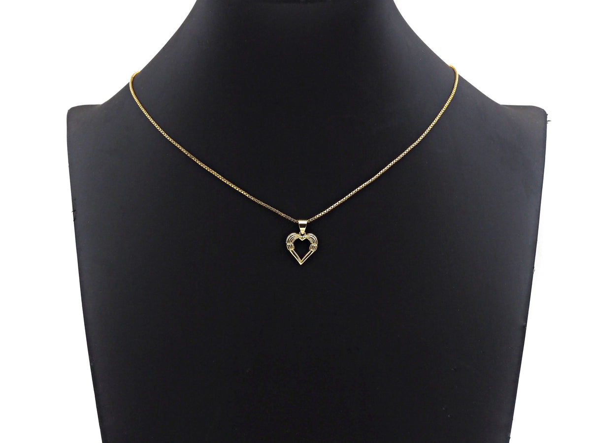 Gold Peach Heart Shape Charms, Dainty Charms, Gold Pendant, Heart Necklace Charms, 13x14mm, Sku#F1292