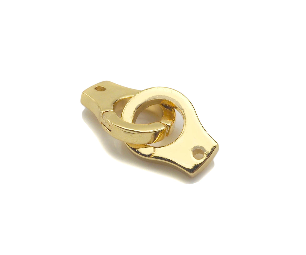 18K Dainty Gold Hand Cuff Shape Connector, Necklace Bracelet Links,11x15mm, Sku#LD26