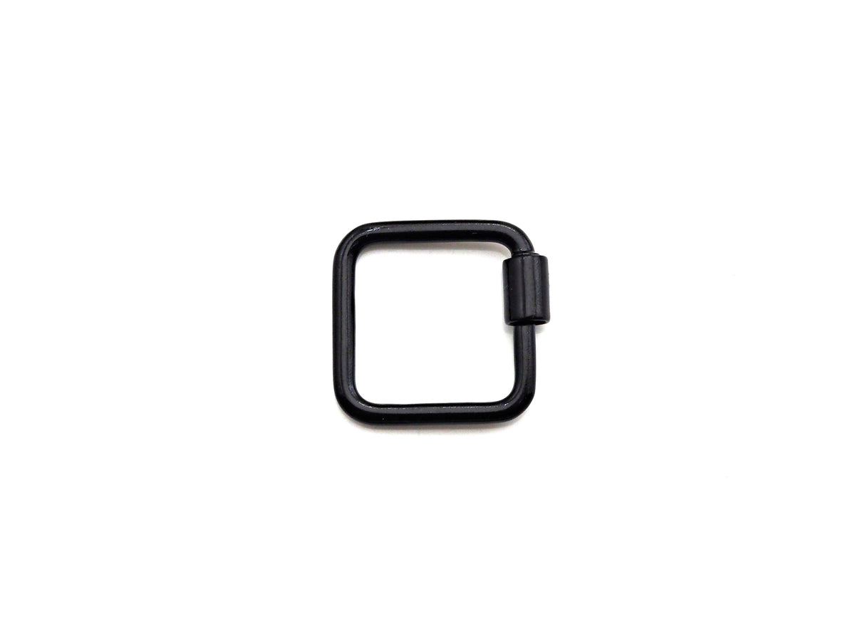 Colorful Enamel pave Square Shape Clasp, Black/Red/Pink/White/Blue Carabiner Clasp, 18mm, sku#H242