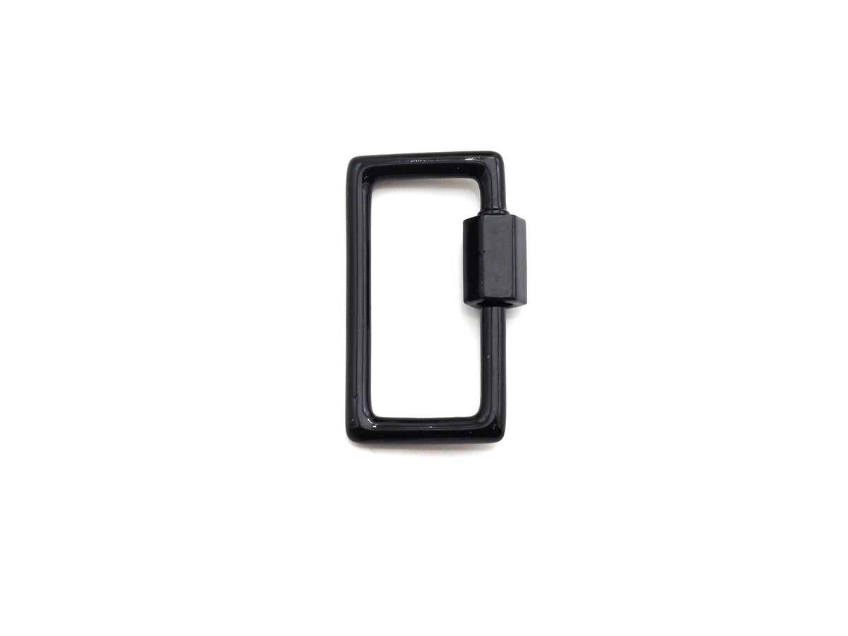 Colorful Enamel Rectangle Shape Clasp, Enamel Clasp, Black/Red/Pink/White/Blue Carabiner Clasp, 14x23mm, sku#H243
