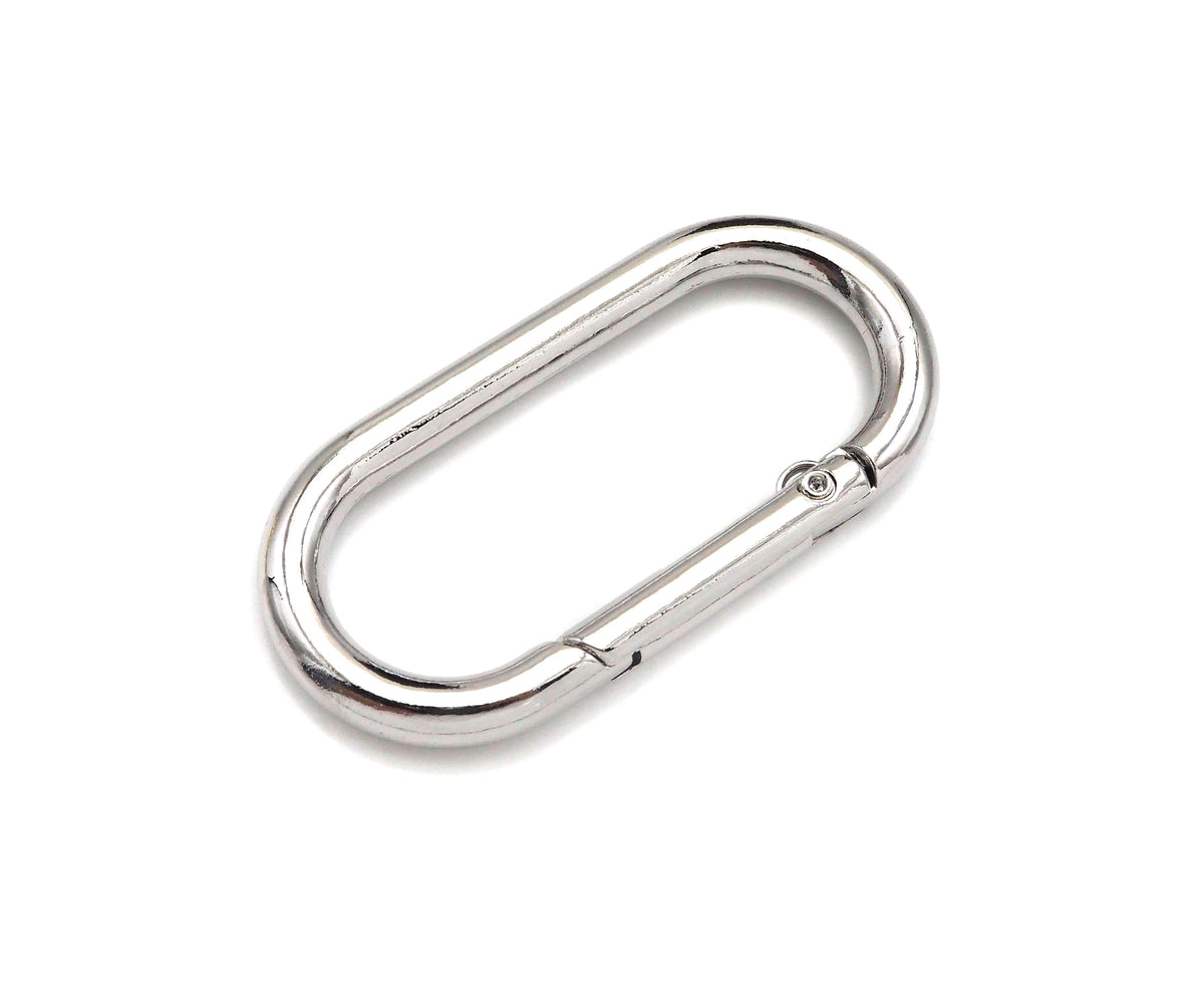 50mm Large Spring Gate, Gold/Silver Large Oval Clasp, Snap Clip Trigger Clasp, Spring Buckle for Chain Purse Key Jewelery, sku#H309C