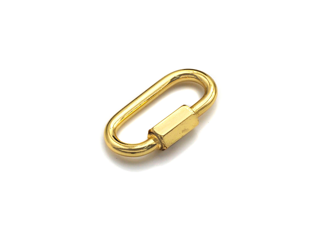 Large Oval Shape Screw Clasp, Gold/Silver/Gunmetal/Rose Gold Carabiner Clasp, Carabiner Clasp,19x36mm, sku#H244