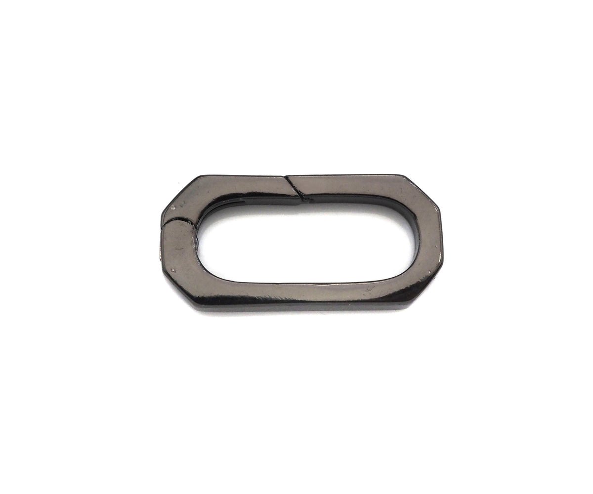 12x25/8x17mm Spring Gate, Gold/Silver/Gunmental Oval Clasp, Snap Clip Trigger Clasp, Spring Buckle for Chain Purse Key Jewelery, Sku#H321