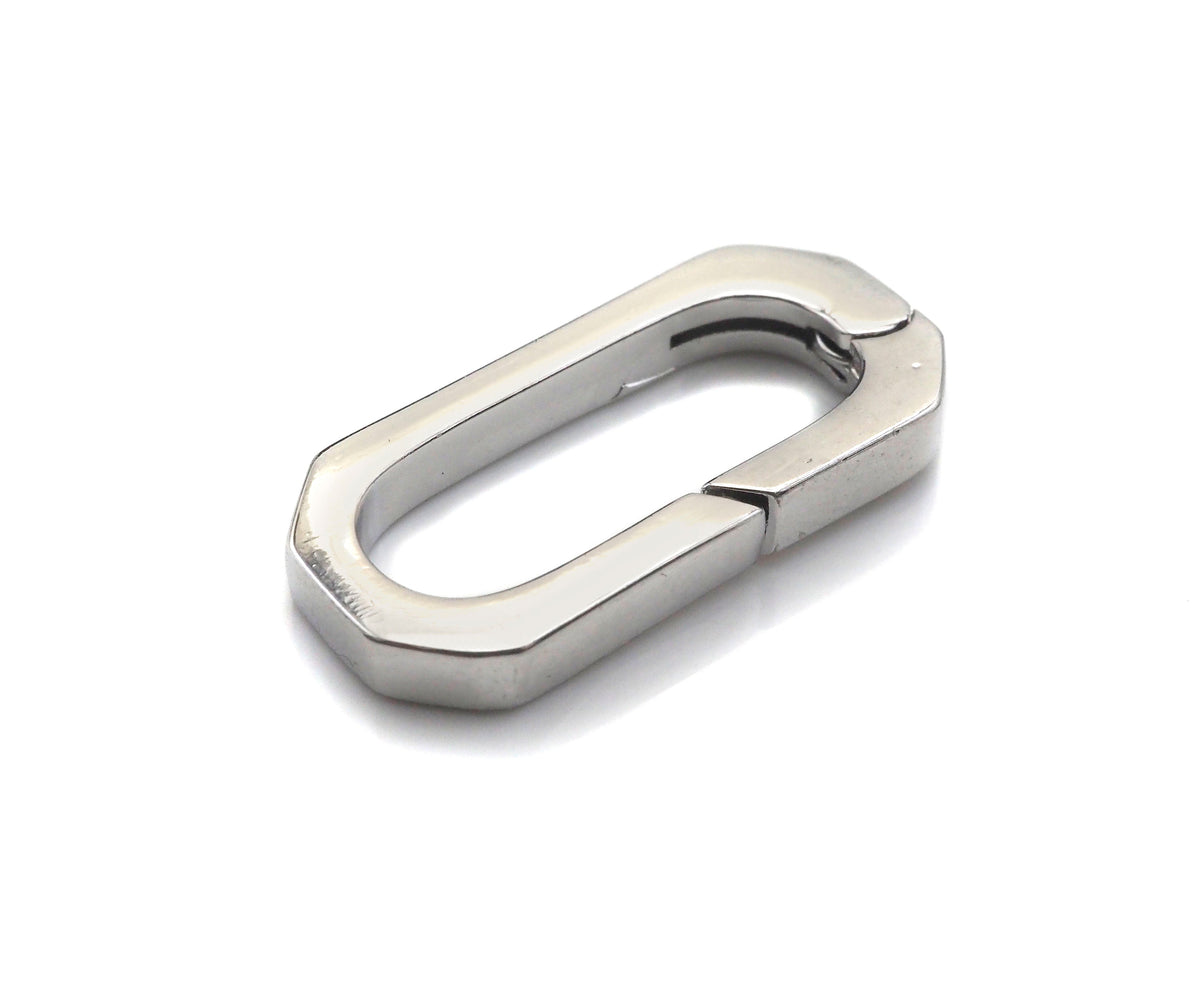 12x25/8x17mm Spring Gate, Gold/Silver/Gunmental Oval Clasp, Snap Clip Trigger Clasp, Spring Buckle for Chain Purse Key Jewelery, Sku#H321