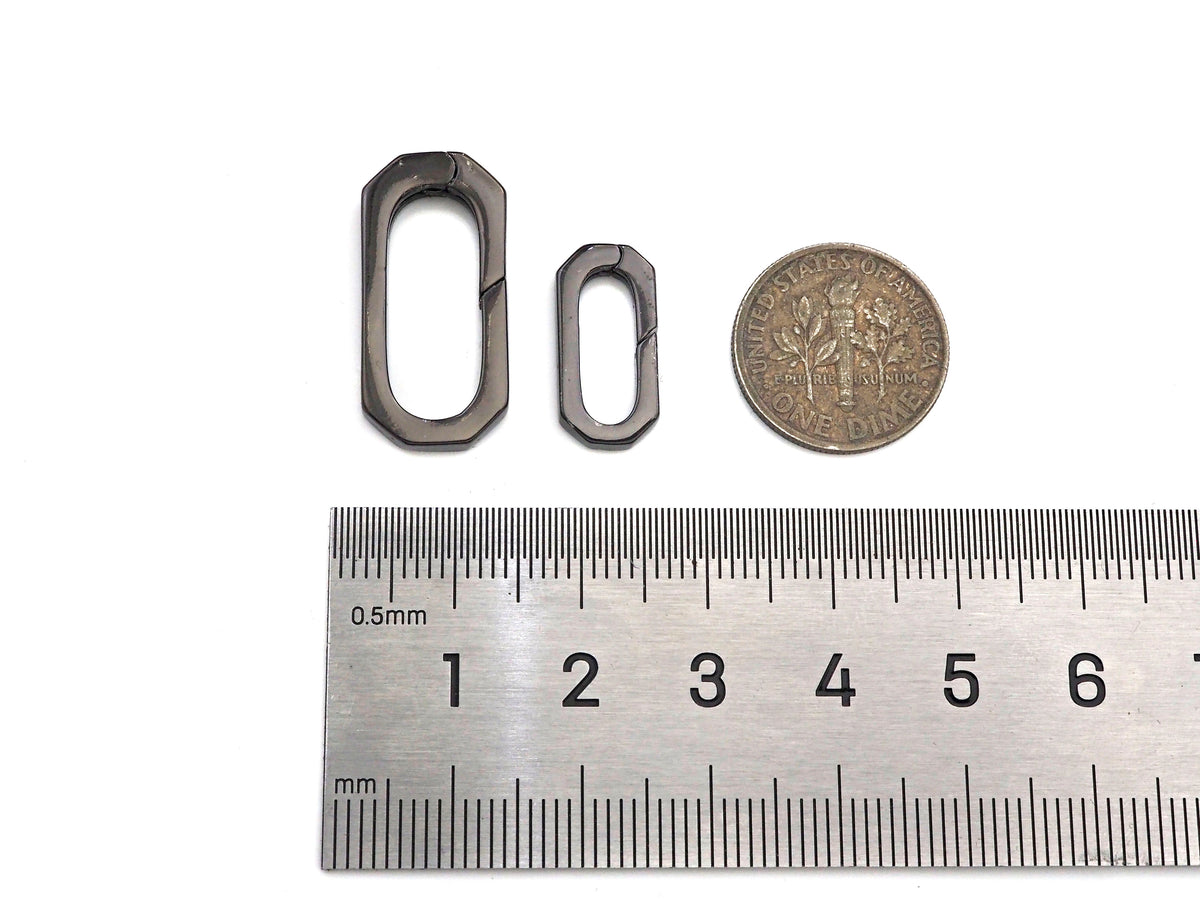 12x25/8x17mm Spring Gate, Gold/Silver/Gunmental Oval Clasp, Snap Clip Trigger Clasp, Spring Buckle for Chain Purse Key Jewelery, Sku#H321