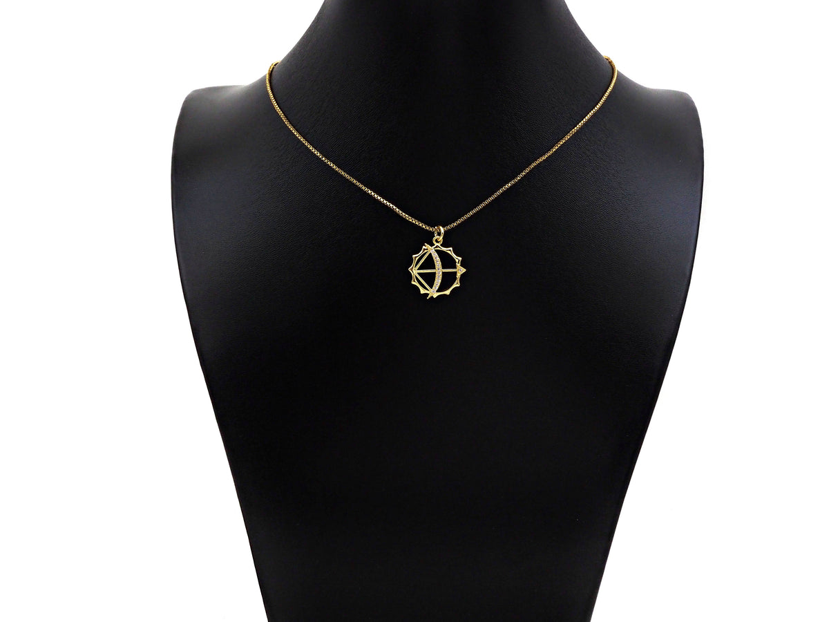 CZ Micro Pave Bow and Arrow Pendant/Charm, Bracelet Necklace CZ Round Pendant Charm, Cupid's Arrow Charm,18x20mm,Sku#L458
