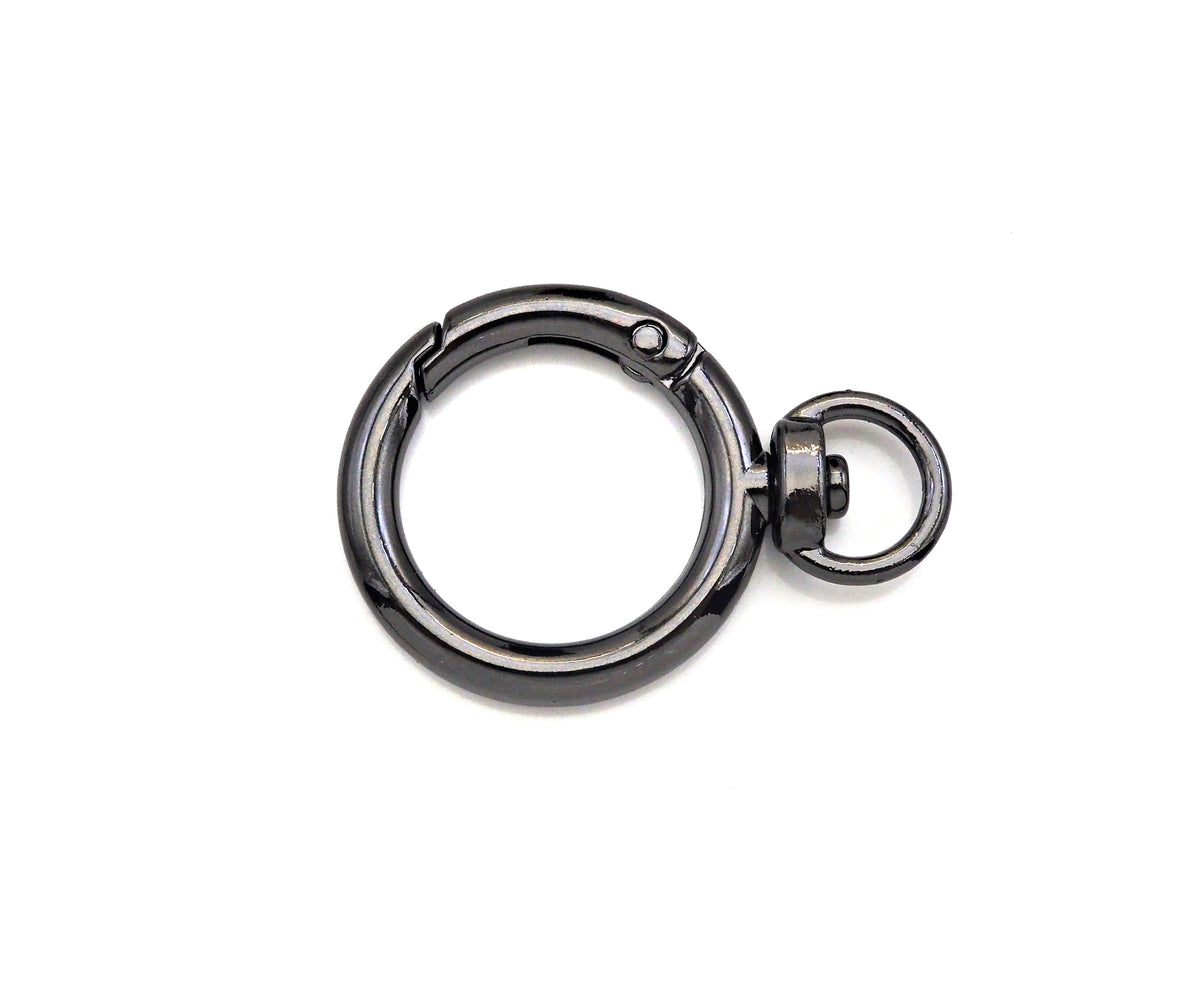 28mm Round Buckle Spring Gate, Gold/Silver/Gunmental/Rose Gold Clasp, Snap Clip Clasp, Spring Buckle for Purse Key Jewelery, sku#H313