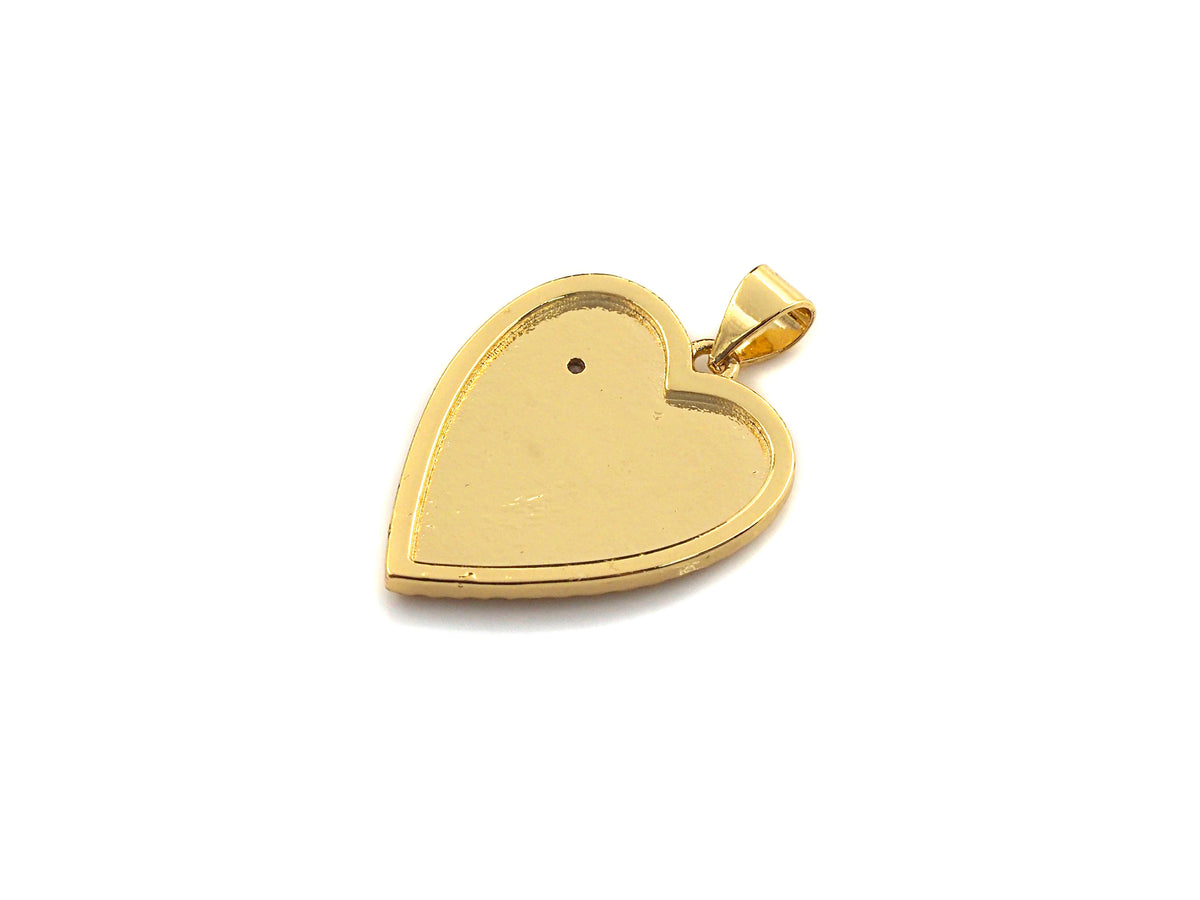 Enamel Colorful Rainbow Heart Shape Pendant,CZ Micro Pave Oil Drop pendant,Enamel pendant,Enamel Jewelry, 19x23mm,sku#F1070