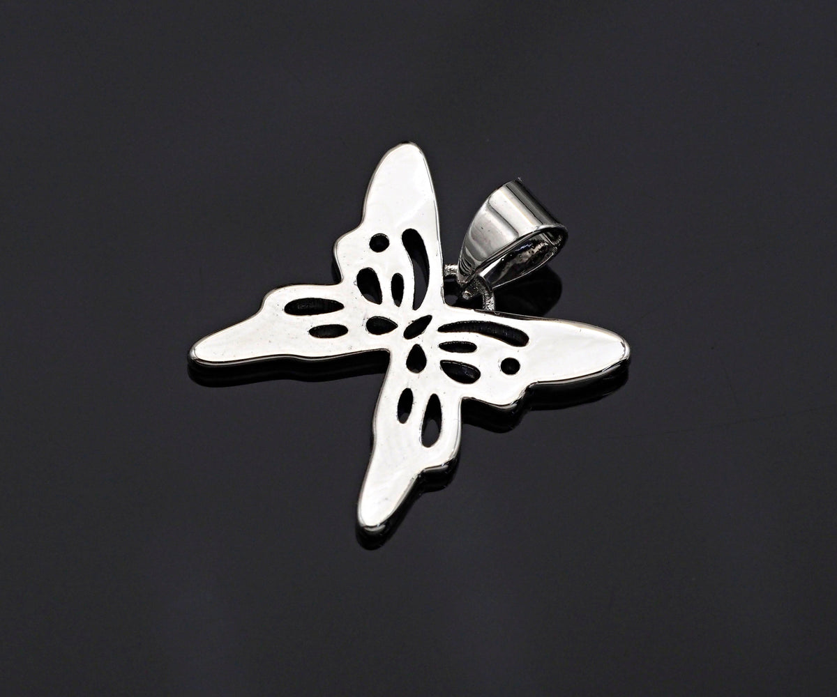 18K Gold Silver Butterfly Charms, Dainty Charms, Butterfly Pendant, Butterfly Necklace Charms, 17mm, Sku#F1298
