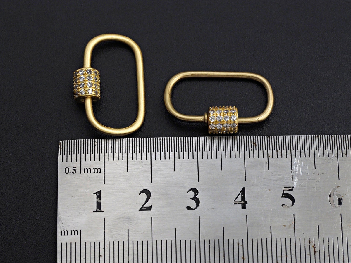 CZ Micro pave Oval Shape Clasp, CZ Pave Clasp, 15x24mm, sku#H202