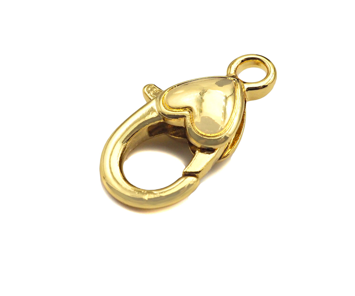 Gold/Silver/Gunmetal Sailor's Clasp, Spring Connector Clasp, Heart Connector Ring, 11x22mm, Sku#K130