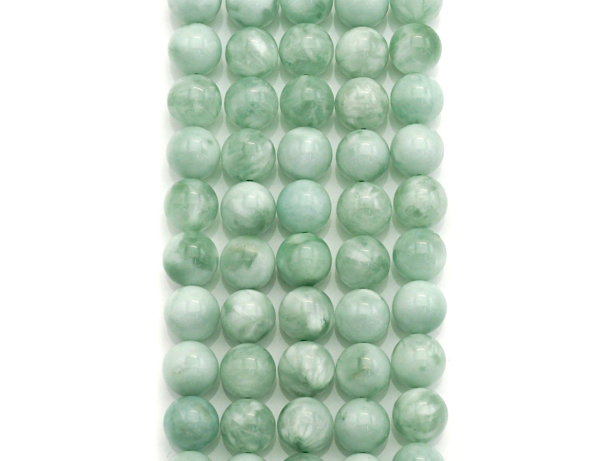 Natural Green Angelite Beads, 6mm/8mm/10mm/12mm Round Smooth Gemstone Beads, Green Angelite, 15.5"Full Strand, sku#U617