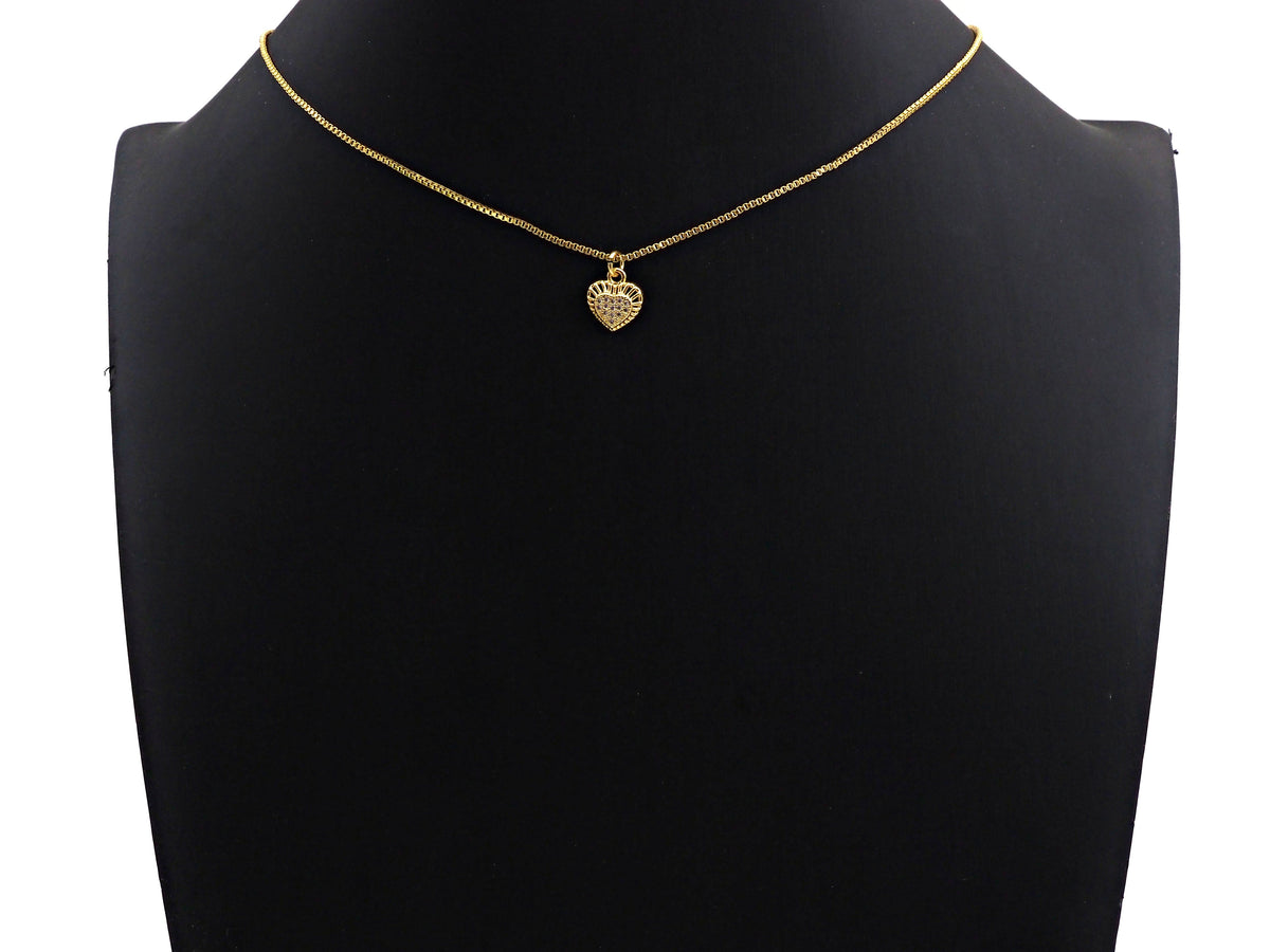 CZ Micro Pave Heart Shaped Pendant/Charm with Lace Edge, Clear Cubic Zirconia Pave Charm, Silver/Gold Plated, 10x11mm, sku#F1136