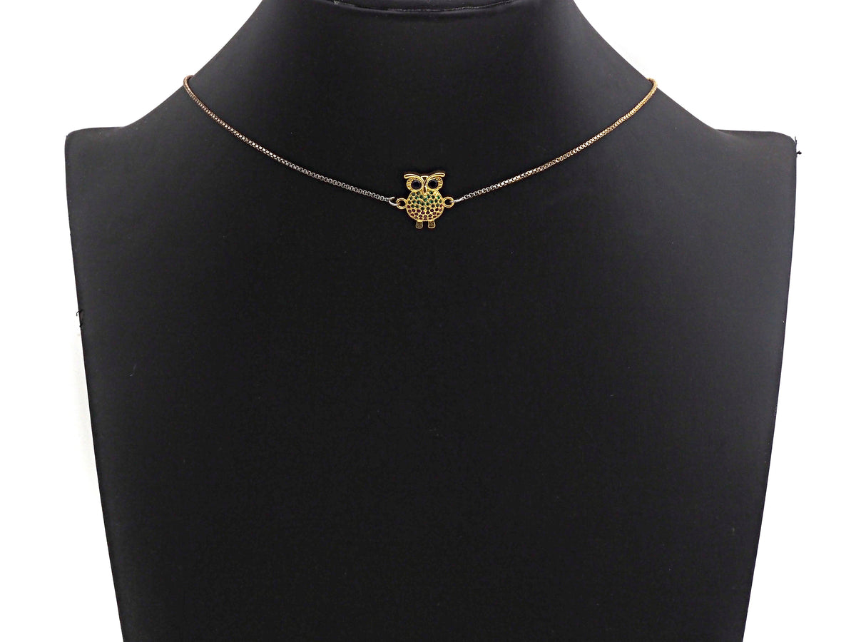 Clorful CZ Micro Pave Owe Connector, Gold/Rose Gold/Silver/Gunmetal plated, mm, Sku#FH108
