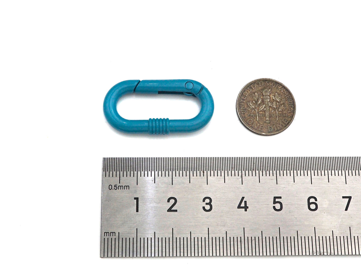 Enamel Oval Spring Clasp, Spring Gate, Spring Buckle Clasp for Purse Key Jewelery Making, Enamel Oval Spring Gate, 17x33mm, Sku#H319