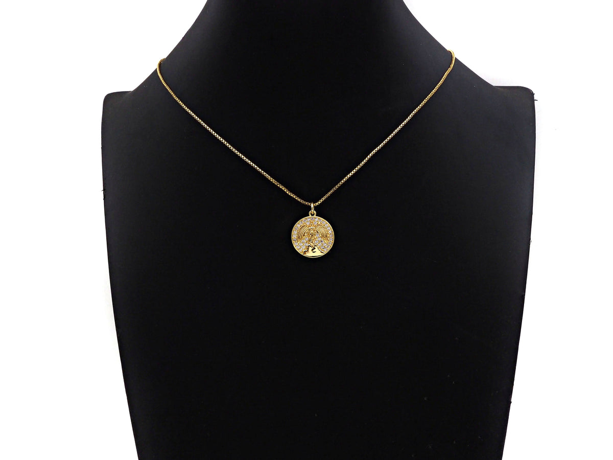 CZ Micro Pave Fairy Angle With Wing charm, sku#L406